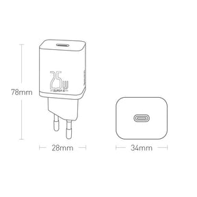 Baseus Super Si 1C szybka ładowarka USB-C 25W Power Delivery Quick Charge