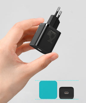 Baseus Super Si szybka ładowarka sieciowa Quick Charge 3.0 Power Delivery 25W 3A + Kabel USB Typ C