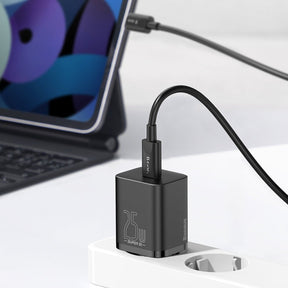 Baseus Super Si szybka ładowarka sieciowa Quick Charge 3.0 Power Delivery 25W 3A + Kabel USB Typ C