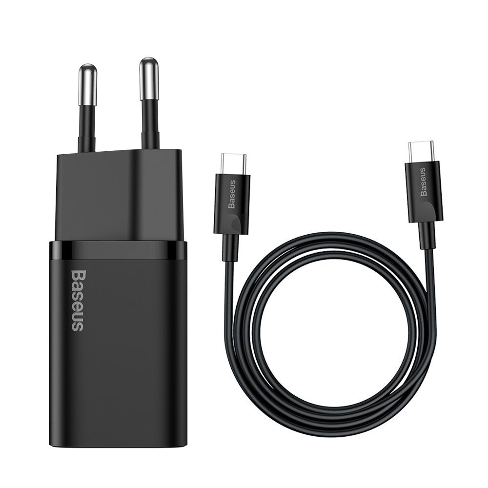 Baseus Super Si szybka ładowarka sieciowa Quick Charge 3.0 Power Delivery 25W 3A + Kabel USB Typ C
