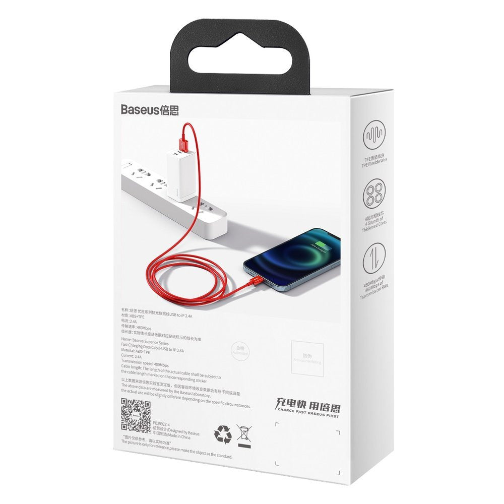 Baseus Superior kabel USB - Lightning 2,4 A 1 m