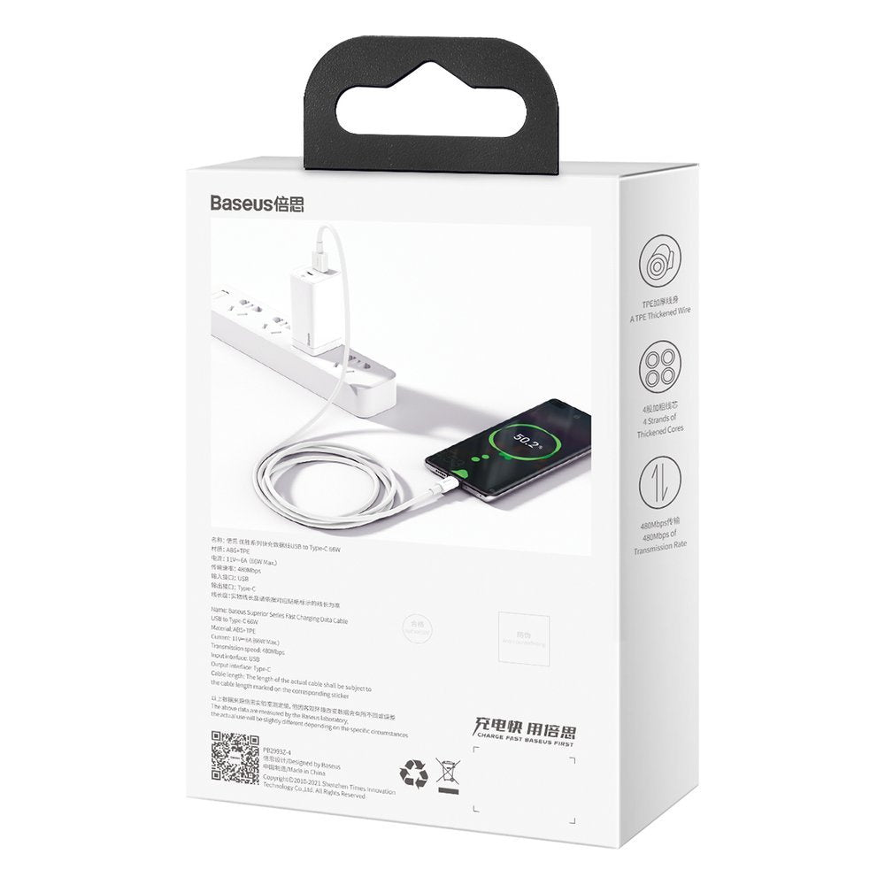 Baseus Superior kabel USB - USB Typ C 66 W 6A 2 m