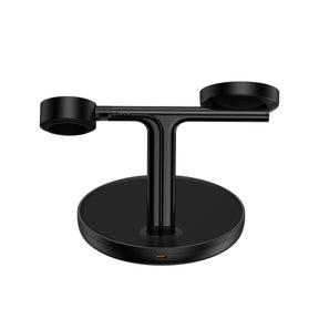Baseus Swan ładowarka indukcyjna MagSafe stojak do iPhone, Apple Watch, AirPods + kabel USB-C 1m
