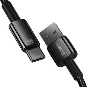 Baseus Tungsten Gold kabel USB-A - USB-C 480Mb/s 100W 1m