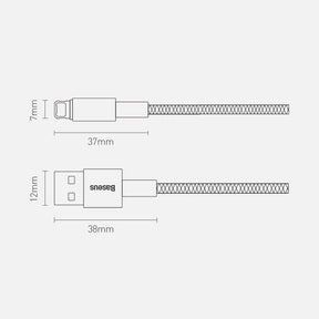Baseus Tungsten kabel USB - Lightning 2,4 A 1 m