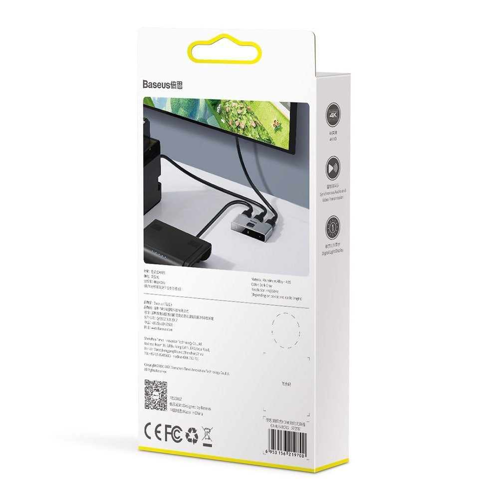Baseus dwukierunkowy przełącznik rozdzielacz splitter switcher HDMI - 2x HDMI 4K / 30 Hz
