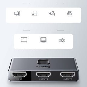 Baseus dwukierunkowy przełącznik rozdzielacz splitter switcher HDMI - 2x HDMI 4K / 30 Hz