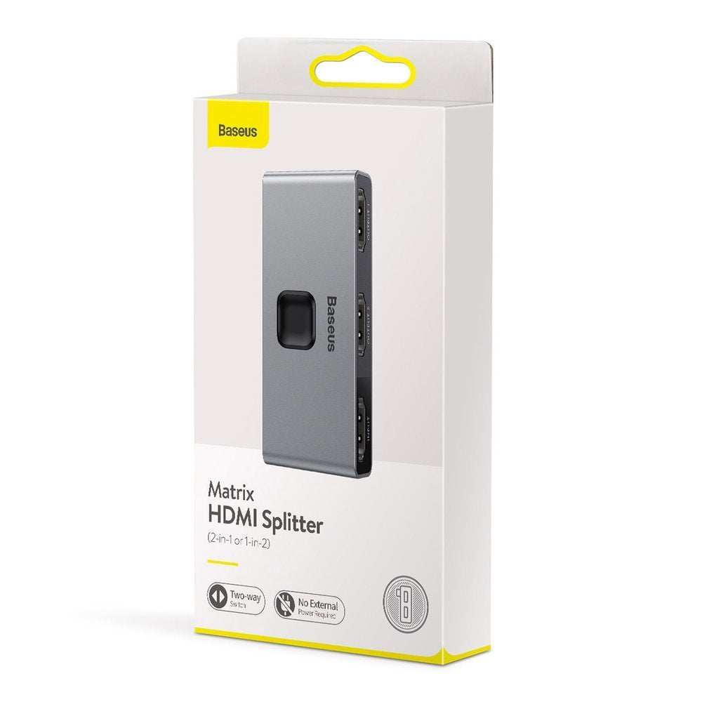Baseus dwukierunkowy przełącznik rozdzielacz splitter switcher HDMI - 2x HDMI 4K / 30 Hz