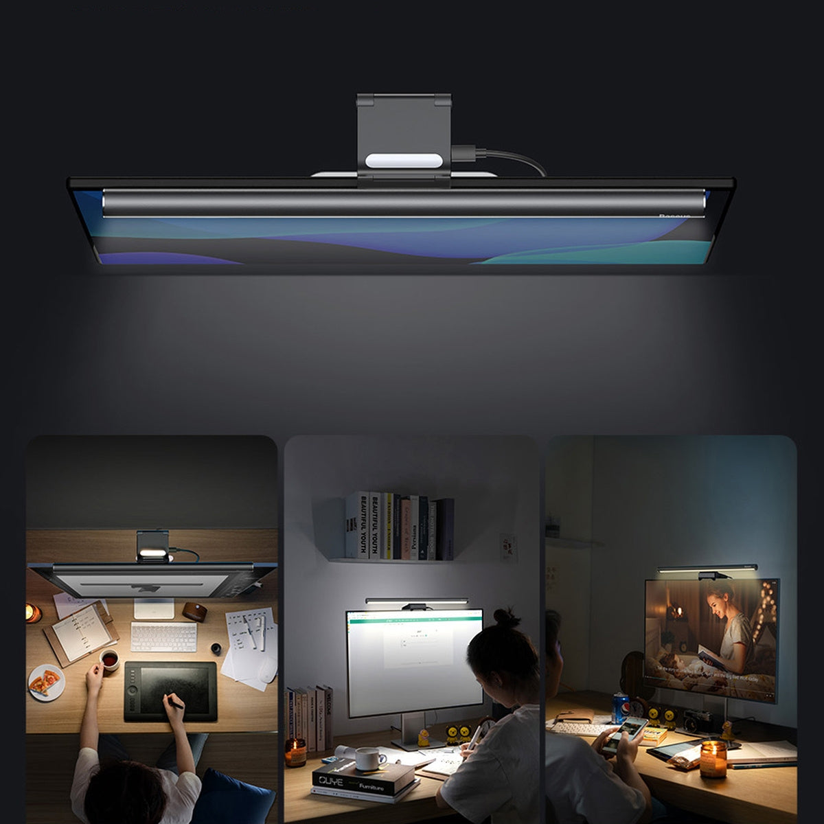 Baseus i-wok2 lampka LED na monitor do pulpitu oświetlenie ekranu