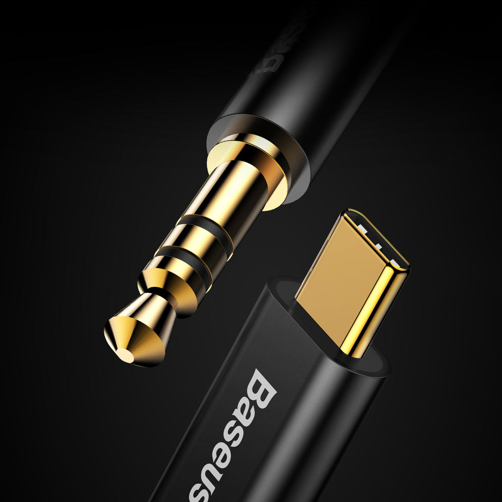 Baseus Kabel audio stereo AUX 3,5 mm mini jack – USB-C 120 cm