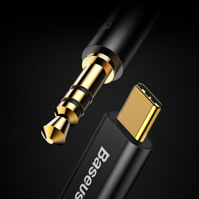 Baseus Kabel audio stereo AUX 3,5 mm mini jack – USB-C 120 cm