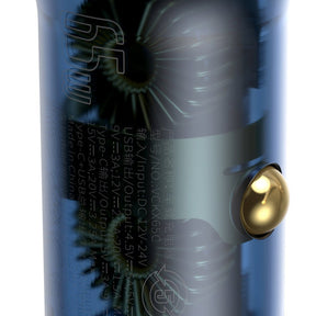 Baseus Ładowarka samochodowa USB-A / USB-C 65W SCP Quick Charge 4.0+ Power Delivery 3.0 z ekranem LCD