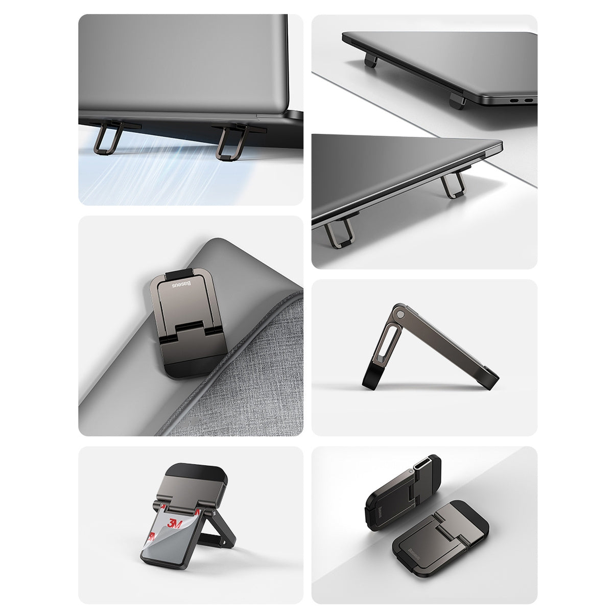 Baseus uniwersalne podstawki nóżki do laptopa (2 szt.)