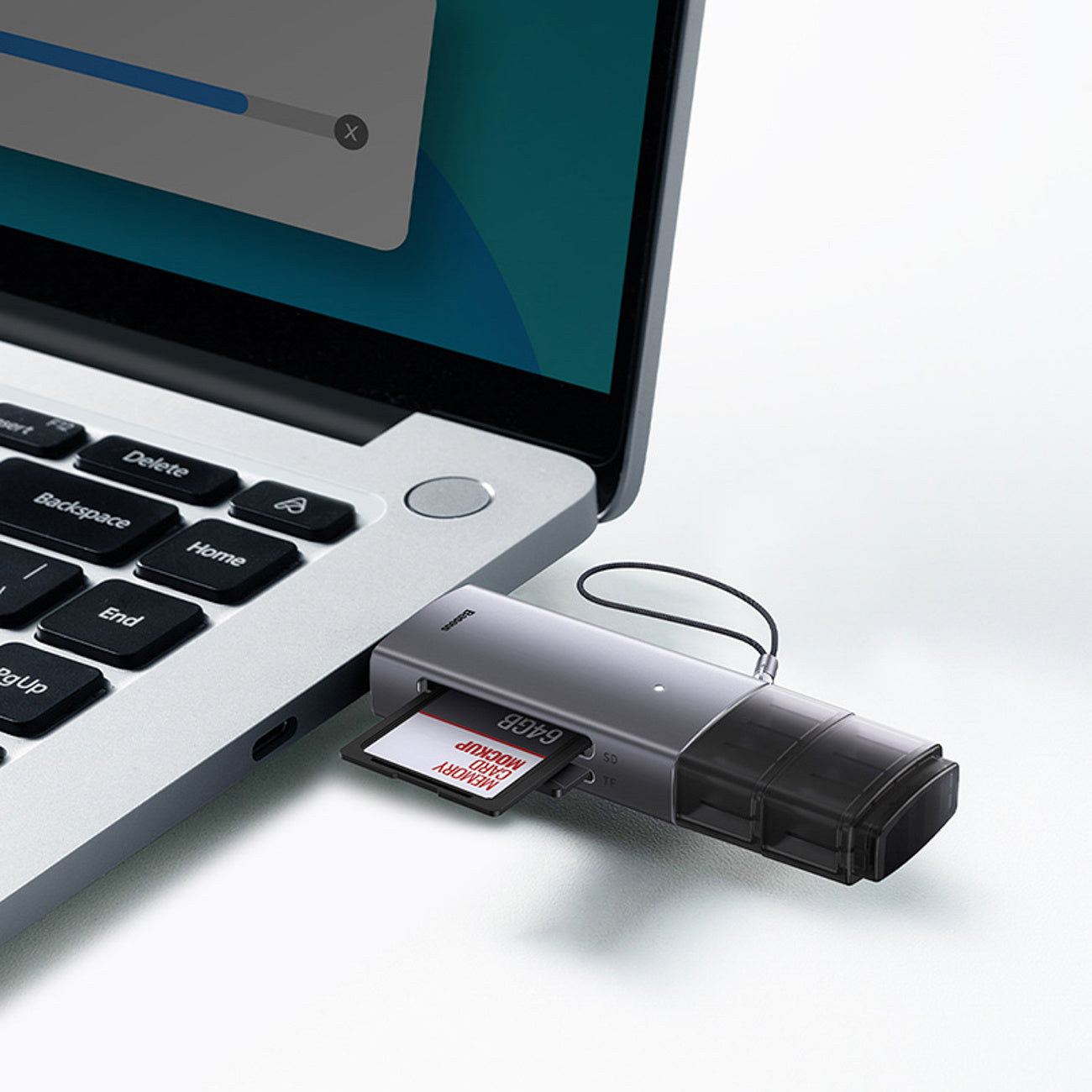 Baseus Lite Series Czytnik kart USB-A/USB-C 3.0 SD/TF
