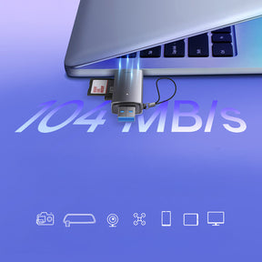 Baseus Lite Series Czytnik kart USB-A/USB-C 3.0 SD/TF