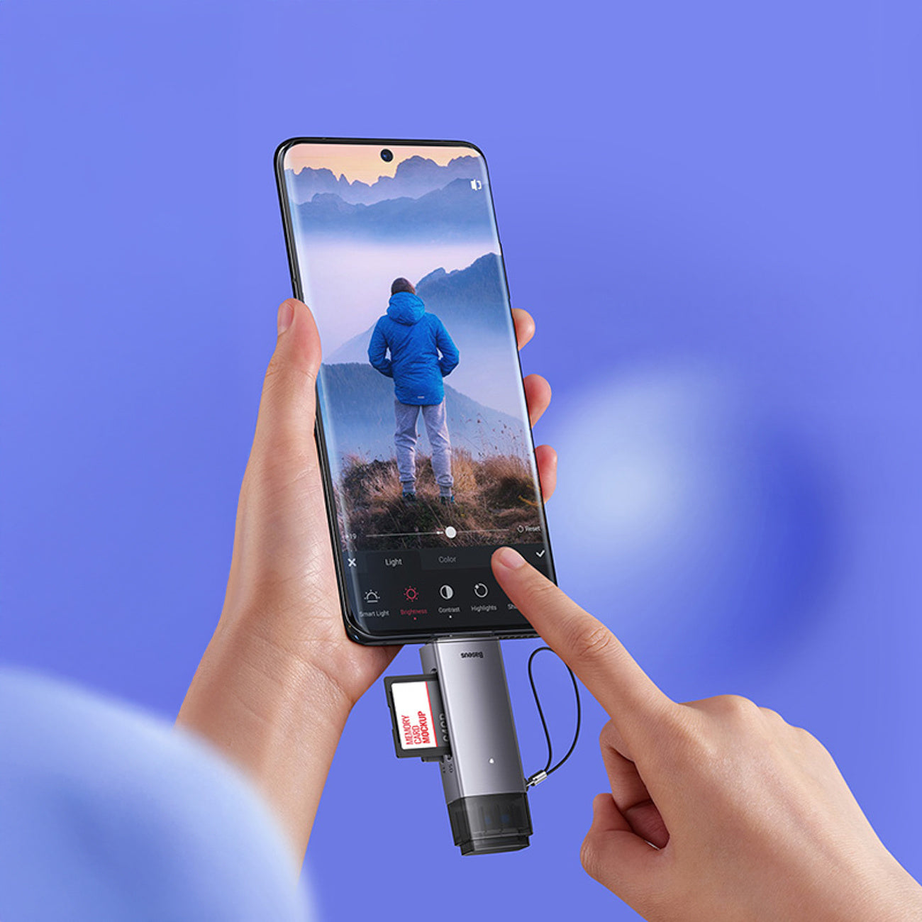 Baseus Lite Series Czytnik kart USB-A/USB-C 3.0 SD/TF