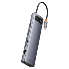 HUB 11w1 Baseus Metal Gleam Series USB-C do USB-C PD / 3x USB-A 3.0 / USB-A 2.0 / HDMI / VGA / AUX / RJ-45 / SD TF