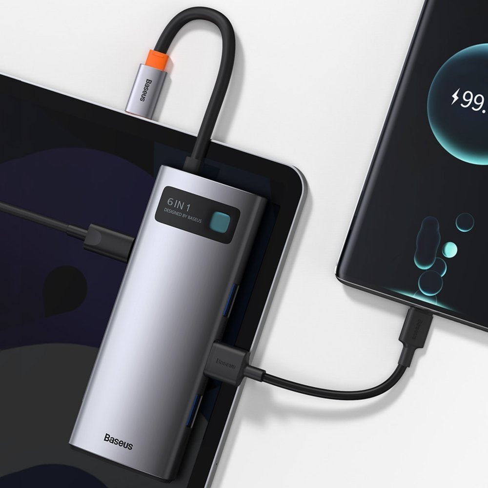 HUB Baseus Metal Gleam 6w1 USB-C