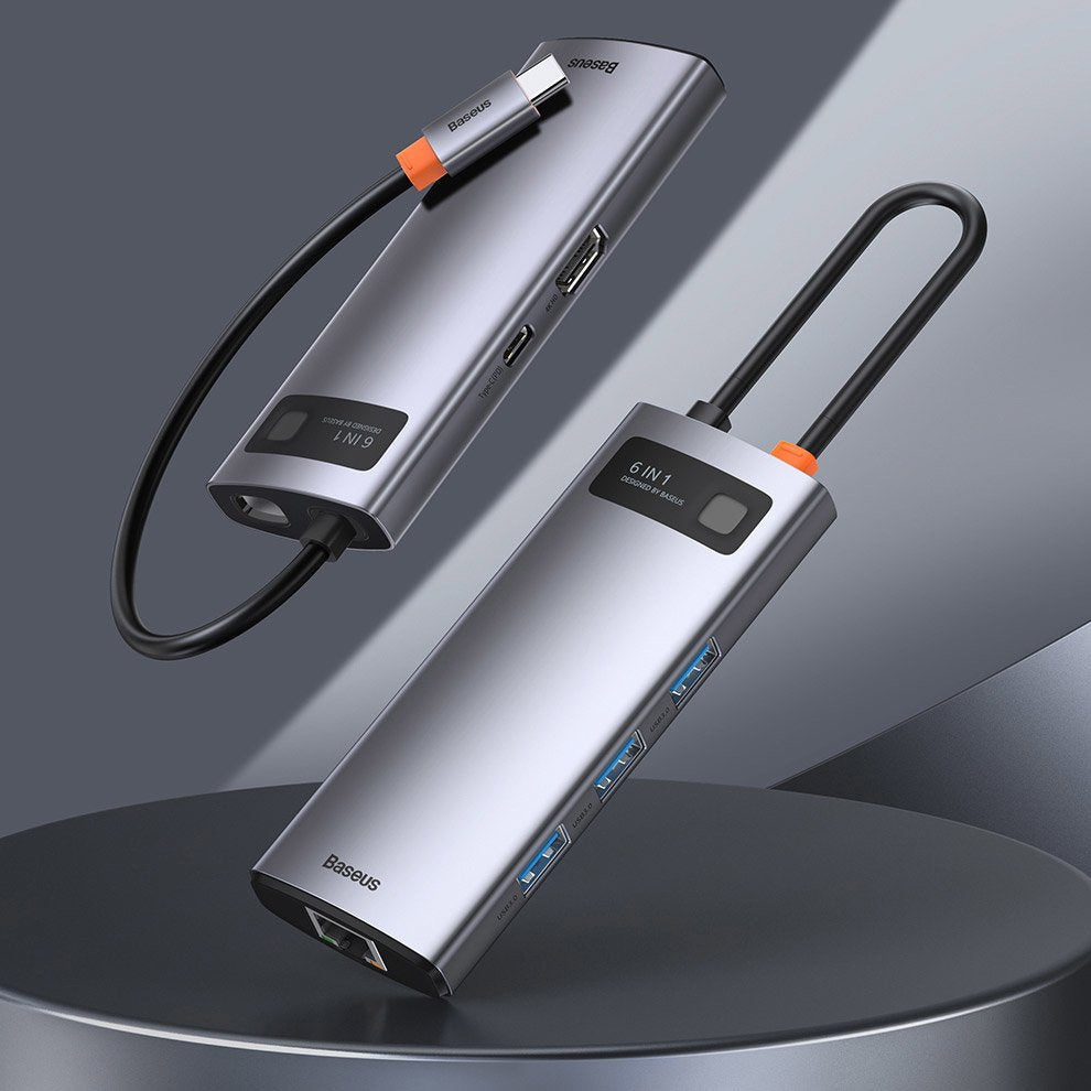 HUB Baseus Metal Gleam 6w1 USB-C