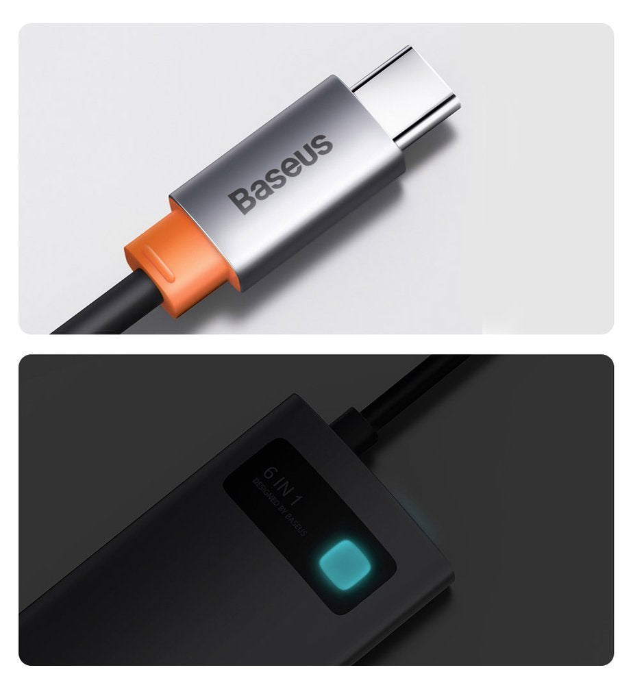 HUB Baseus Metal Gleam 6w1 USB-C