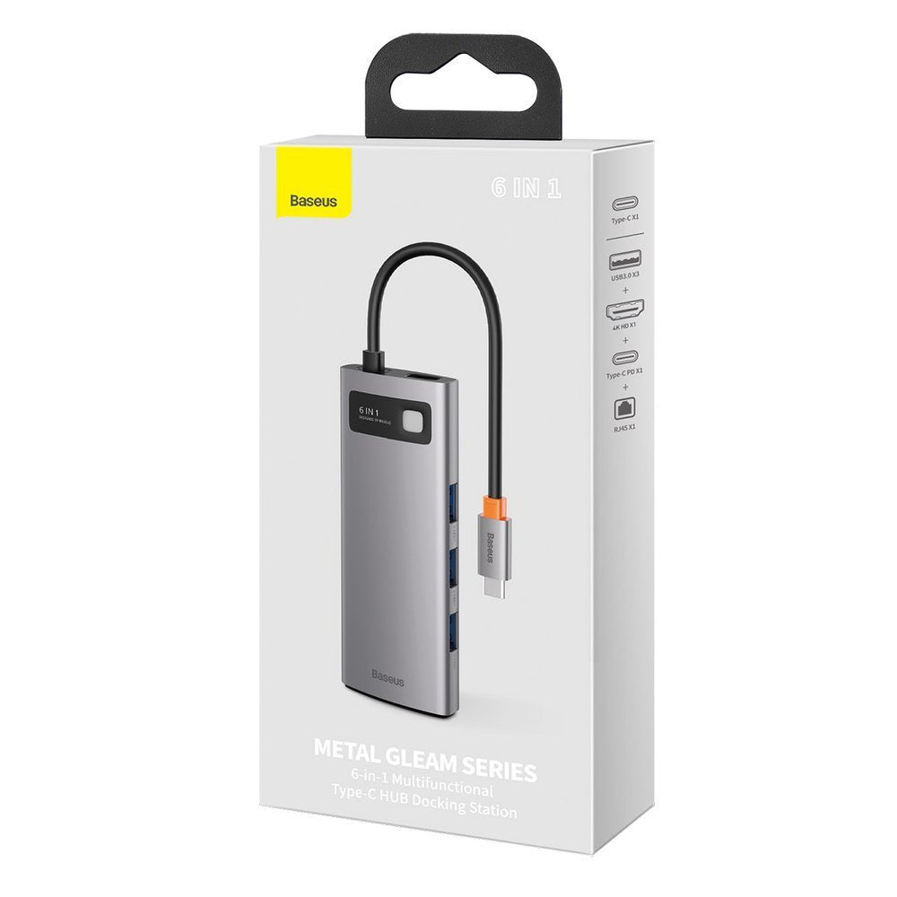 HUB Baseus Metal Gleam 6w1 USB-C