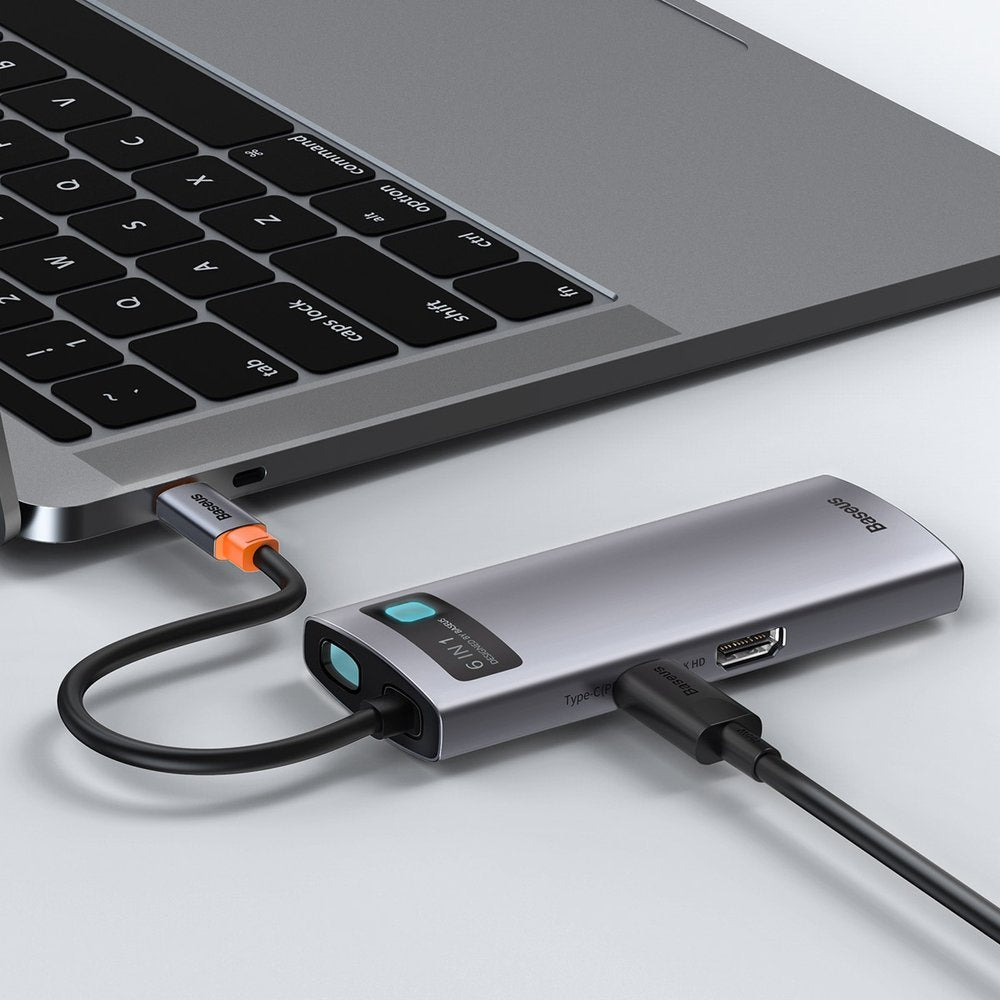 HUB Baseus Metal Gleam 6w1 USB-C