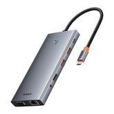 HUB Baseus PortalJoy Series 13w1 USB-C - 2x HDMI / DP / VGA / USB-A 3.1 / USB-C 3.1 / USB-A 2.0 / PD / RJ45 / SD / TF / AUX