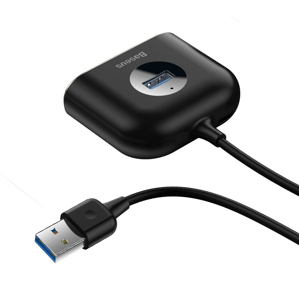 HUB Baseus Square USB-A do 1x USB-A 3.2 Gen 1 / 3x USB 2.0 z kablem 1m