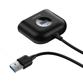 HUB Baseus Square USB-A do 1x USB-A 3.2 Gen 1 / 3x USB 2.0 z kablem 1m