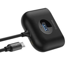HUB Baseus Square USB-A do 1x USB-A 3.2 Gen 1 / 3x USB 2.0 z kablem 1m