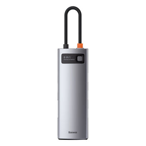 Hub Baseus Metal Gleam 8w1 USB-C - USB-C PD 100W HDMI 4K czytnik kart SD microSD USB-A 3.2 RJ45