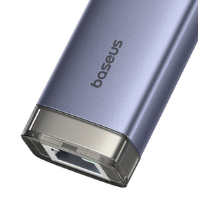 Hub Baseus UltraJoy Series 4 w 1 USB-A/USB-C do 3 x USB-A 3.0 + 1 x RJ45 + 1 x wejście USB-C 5V