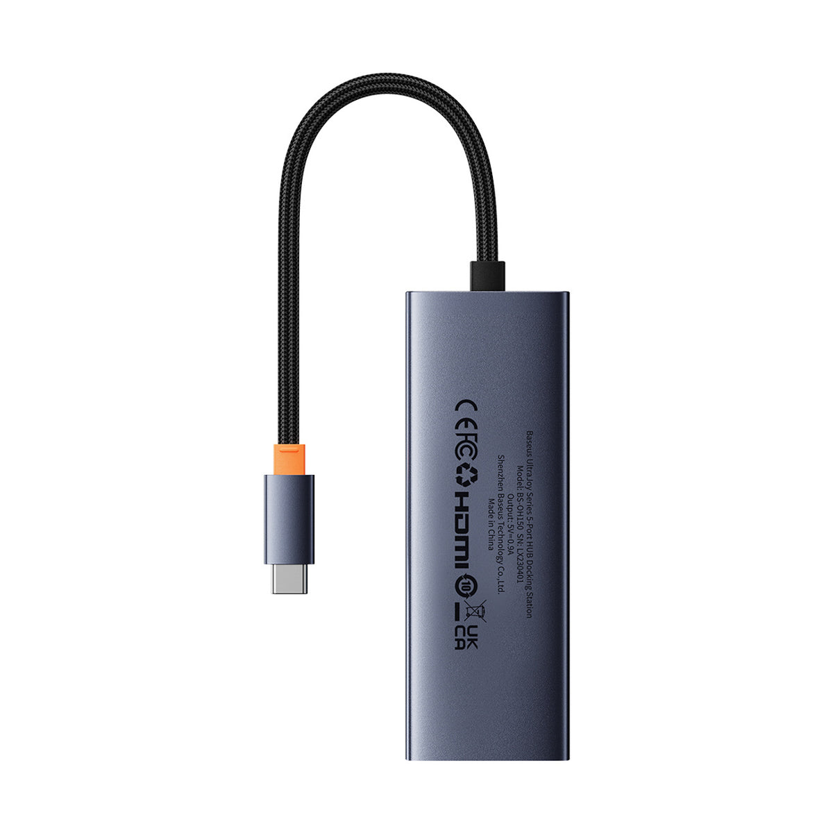 Hub Baseus UltraJoy Series 5w1 USB-C do 1x HDMI 4K@30Hz + 4x USB-A 3.0