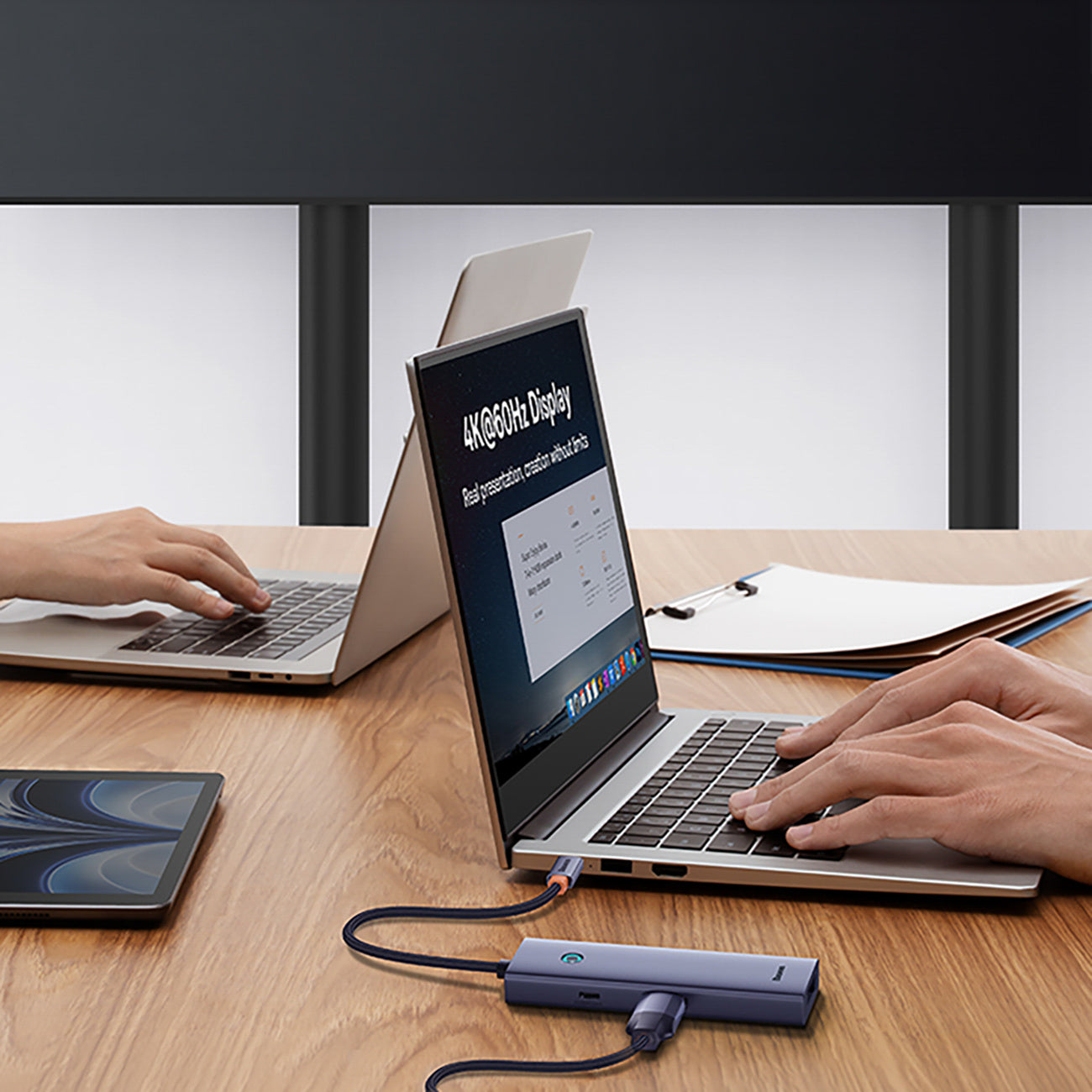 Baseus UltraJoy Series Hub 6 w 1 USB-C do HDMI 4K@60Hz + 4x USB-A 3.0 + USB-C PD
