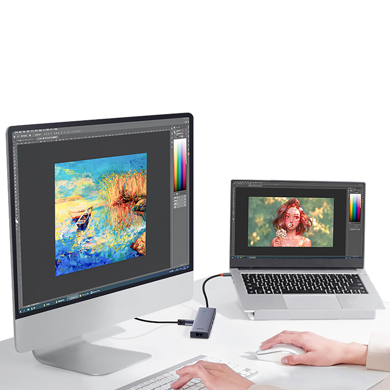 Baseus UltraJoy Series Hub 6 w 1 USB-C do HDMI 4K@60Hz + 4x USB-A 3.0 + USB-C PD