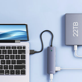 Baseus UltraJoy Series Hub USB-A 4x USB-A 3.0 1x USB-C 5V 15cm