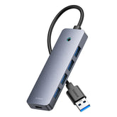 Baseus UltraJoy Series Hub USB-A 4x USB-A 3.0 1x USB-C 5V 15cm