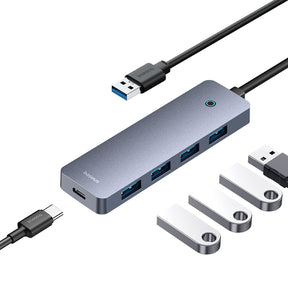Baseus UltraJoy Series Hub USB-A 4x USB-A 3.0 1x USB-C 5V 15cm