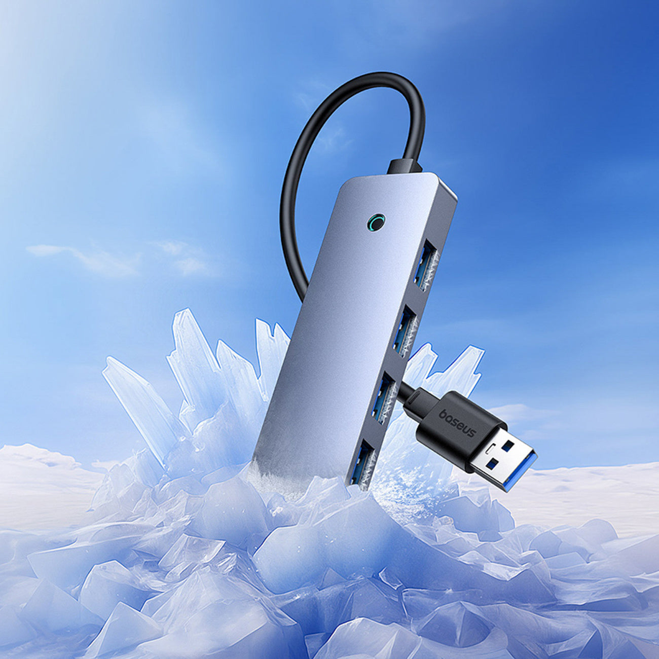 Baseus UltraJoy Series Hub USB-A 4x USB-A 3.0 1x USB-C 5V 15cm
