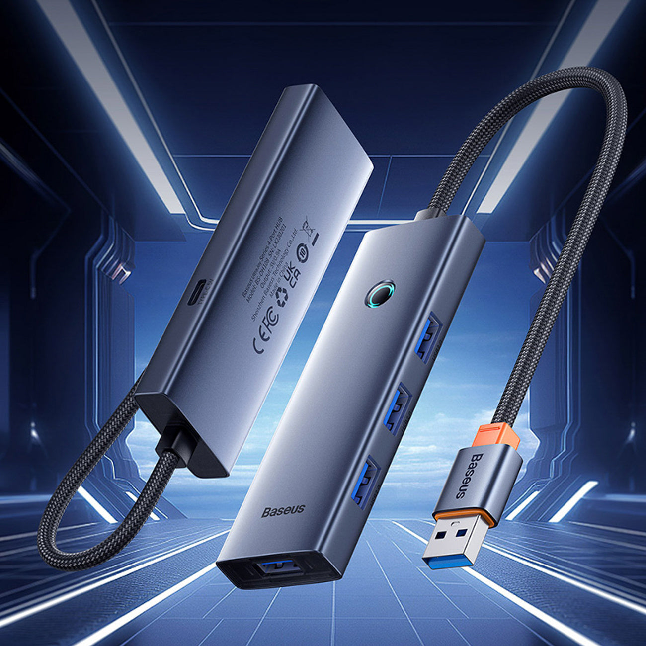 Baseus UltraJoy Series Hub USB-A 4x USB-A 3.0 1x USB-C 5V