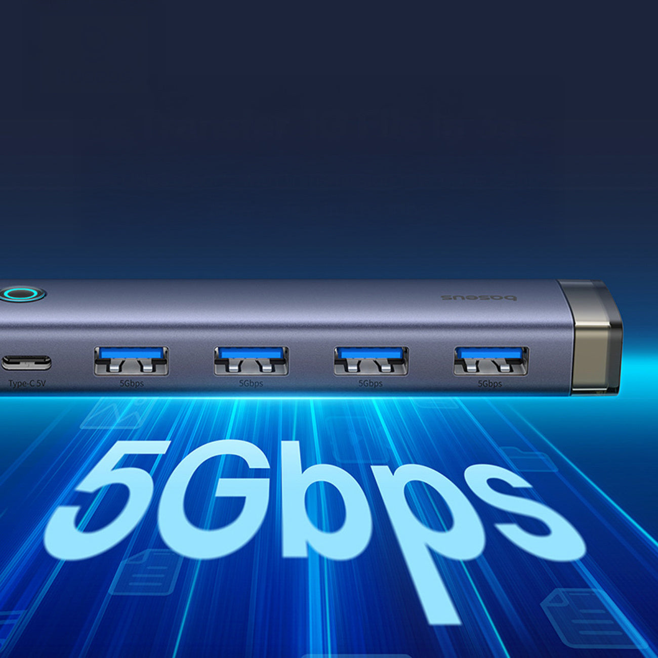 Baseus UltraJoy Series Hub USB-A/USB-C 4xUSB-A 3.0 1xUSB-C 5V