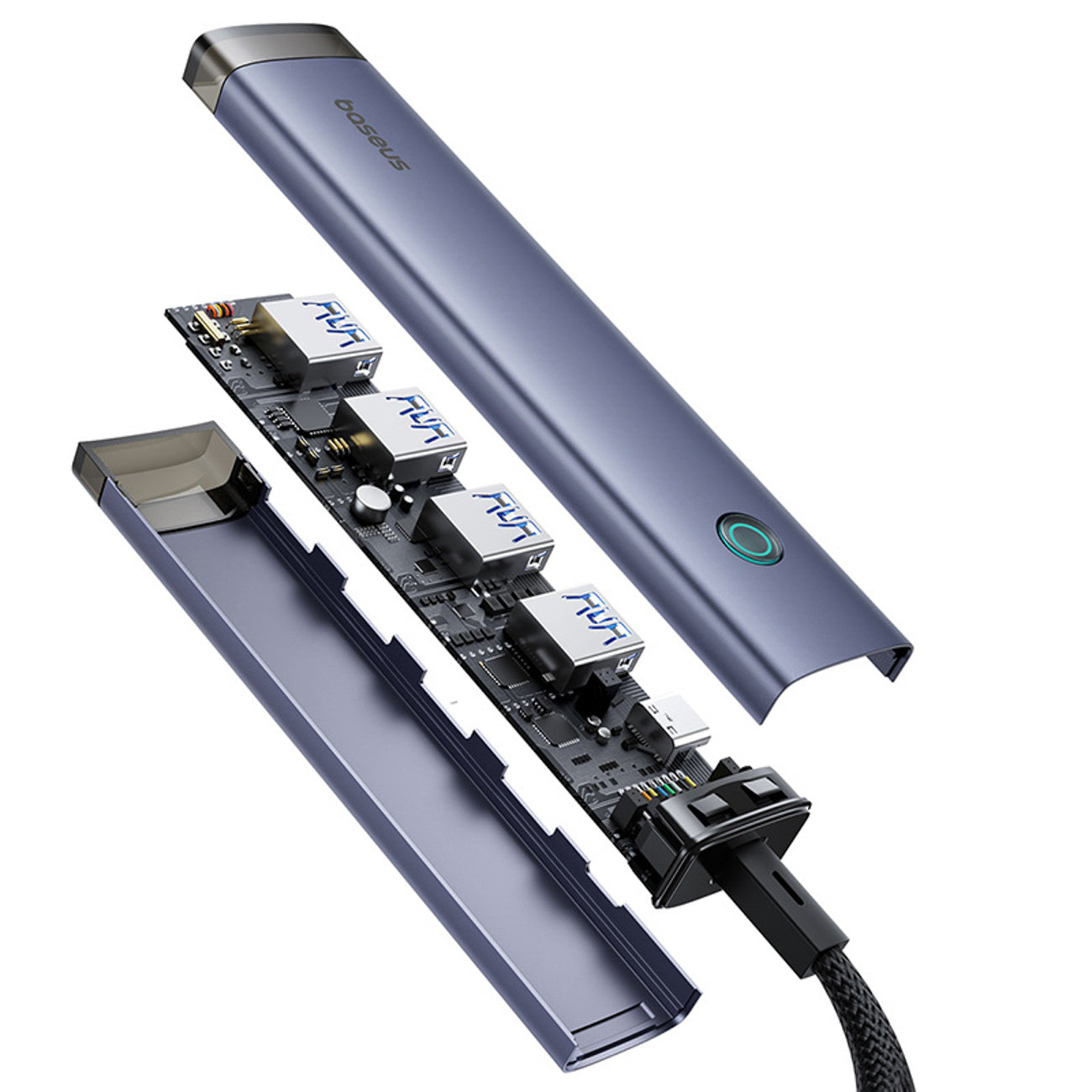 Baseus UltraJoy Series Hub USB-A/USB-C 4xUSB-A 3.0 1xUSB-C 5V