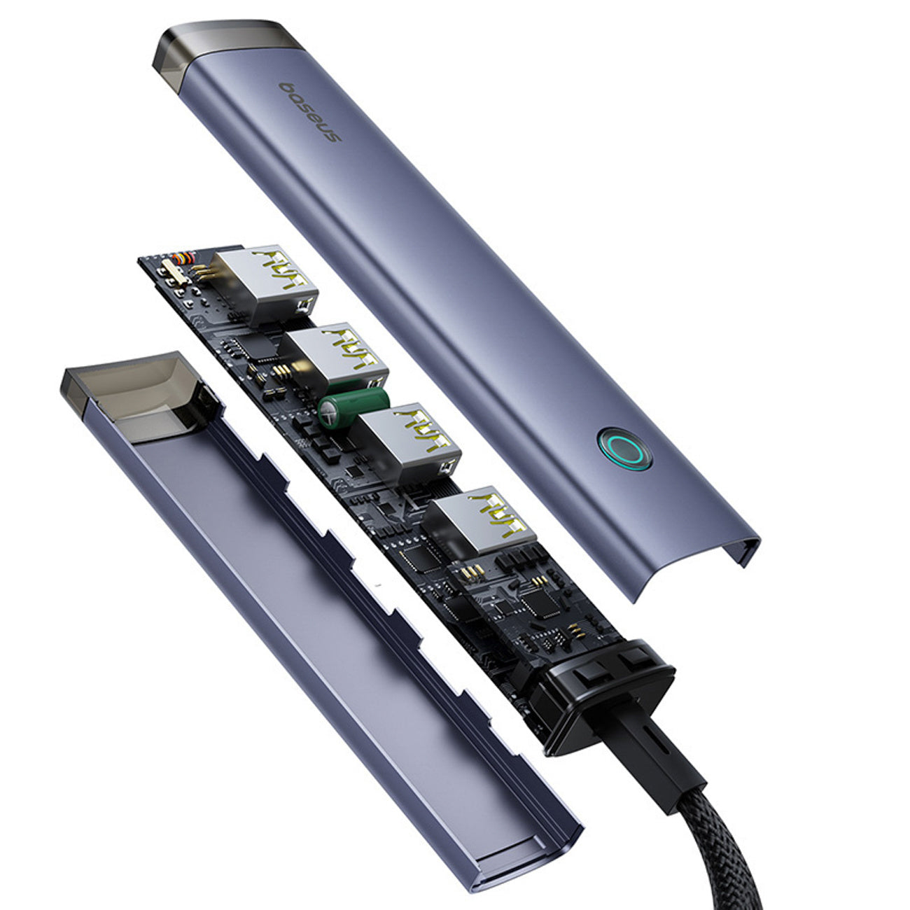 Baseus UltraJoy Series Hub USB-A/USB-C 4x USB-A 3.1 1x USB-C 5V