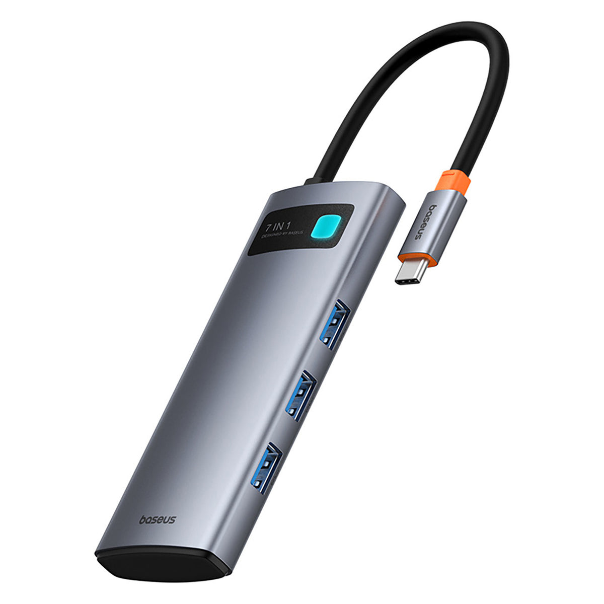 Hub USB-C Baseus Metal Gleam 7w1 HDMI 4K 60Hz / 3x USB 3.0 / USB-C PD / SD / microSD