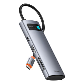 Hub USB-C Baseus Metal Gleam 7w1 HDMI 4K 60Hz / 3x USB 3.0 / USB-C PD / SD / microSD