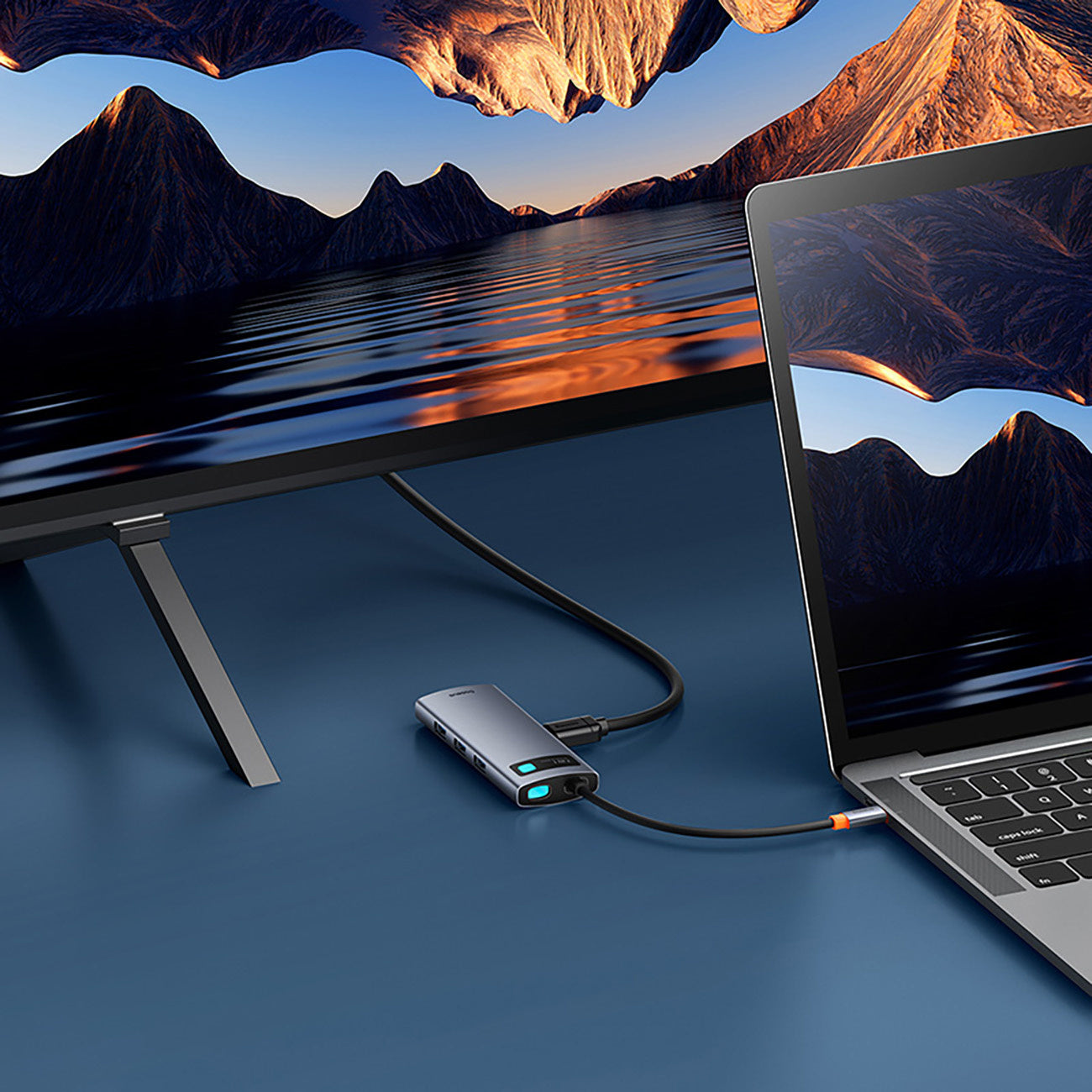 Hub USB-C Baseus Metal Gleam 7w1 HDMI 4K 60Hz / 3x USB 3.0 / USB-C PD / SD / microSD