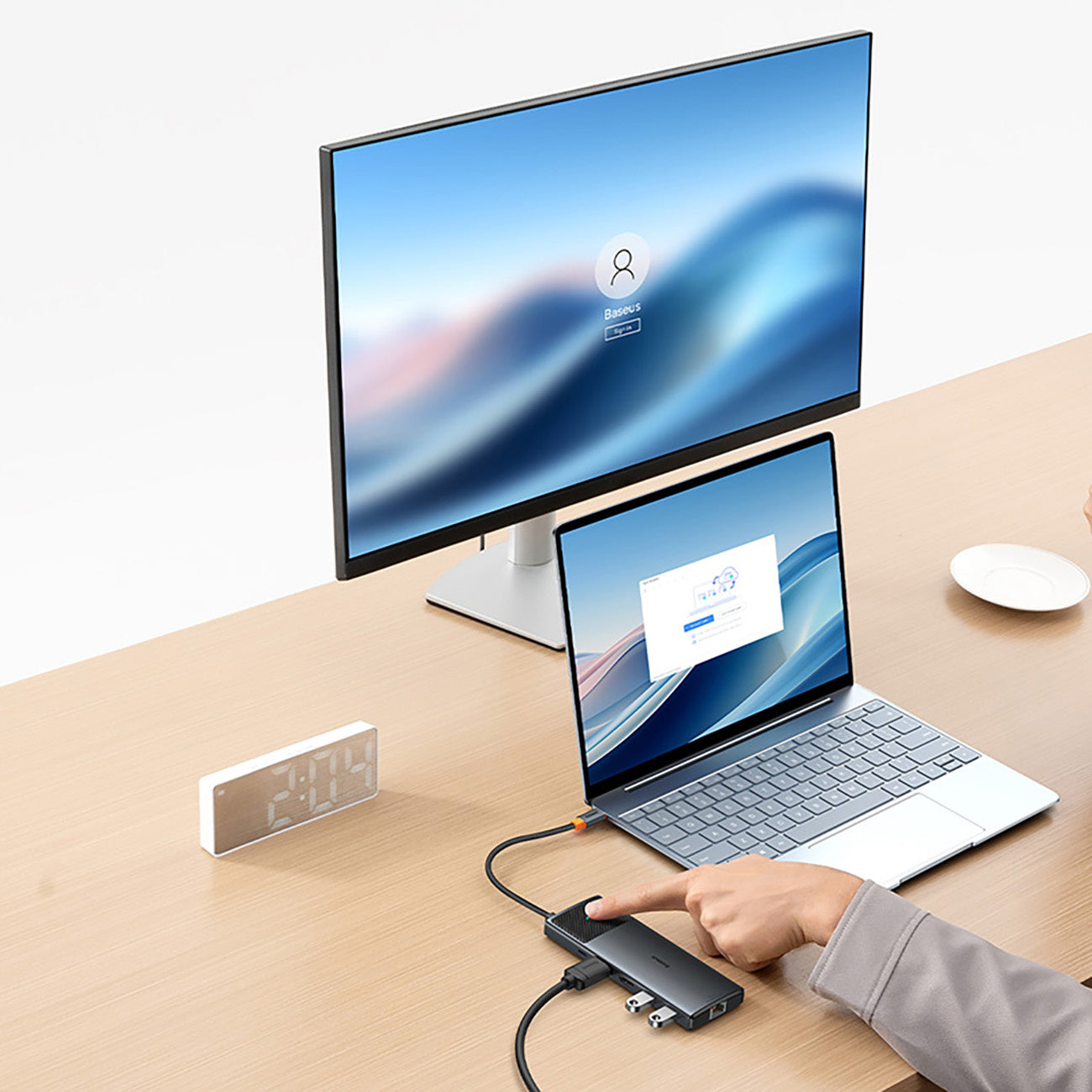 Baseus Metal Gleam II Hub USB-C 10w1 HDMI USB-A USB-C RJ45 SD/TF