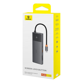 Baseus Metal Gleam II Hub USB-C 10w1 HDMI USB-A USB-C RJ45 SD/TF