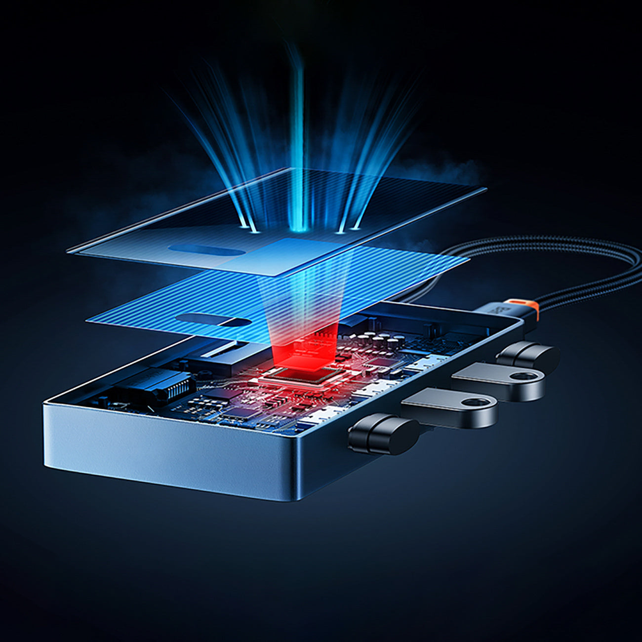 Baseus PioneerJoy Hub USB-C 4x USB-A 3.0