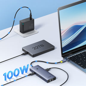 Baseus UltraJoy Series Hub USB-C 7w1 HDMI 4K 60Hz USB-A 3.1 USB-C 3.1 PD RJ45